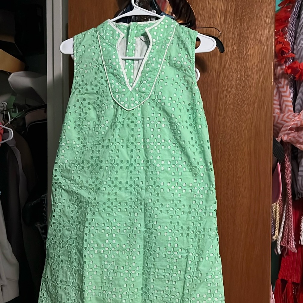 Crown & Ivy dress! Perfect dress for spring a V-Neck light green dress.